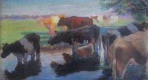 George petrus wilhelmus Wildschut vaches dans le ruisseau