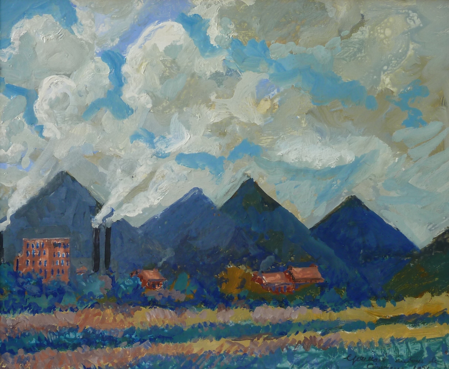 Mijnlandschap van Courrières 1951