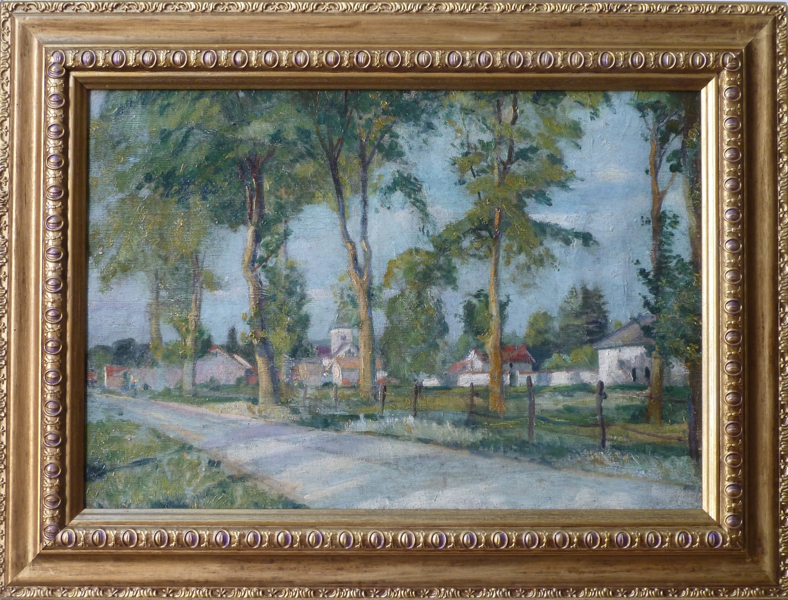 Zonnige dorpsingang