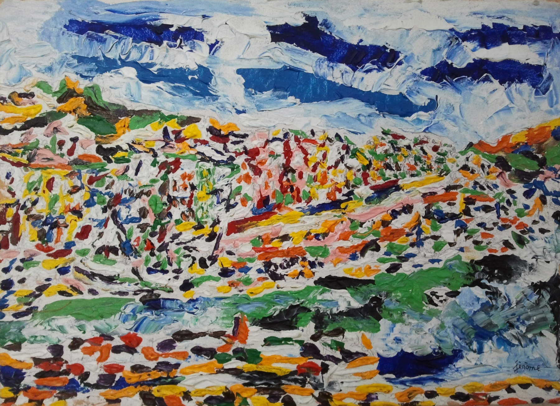 pezzillo girolamo paesaggio multicolore con fasce di cielo