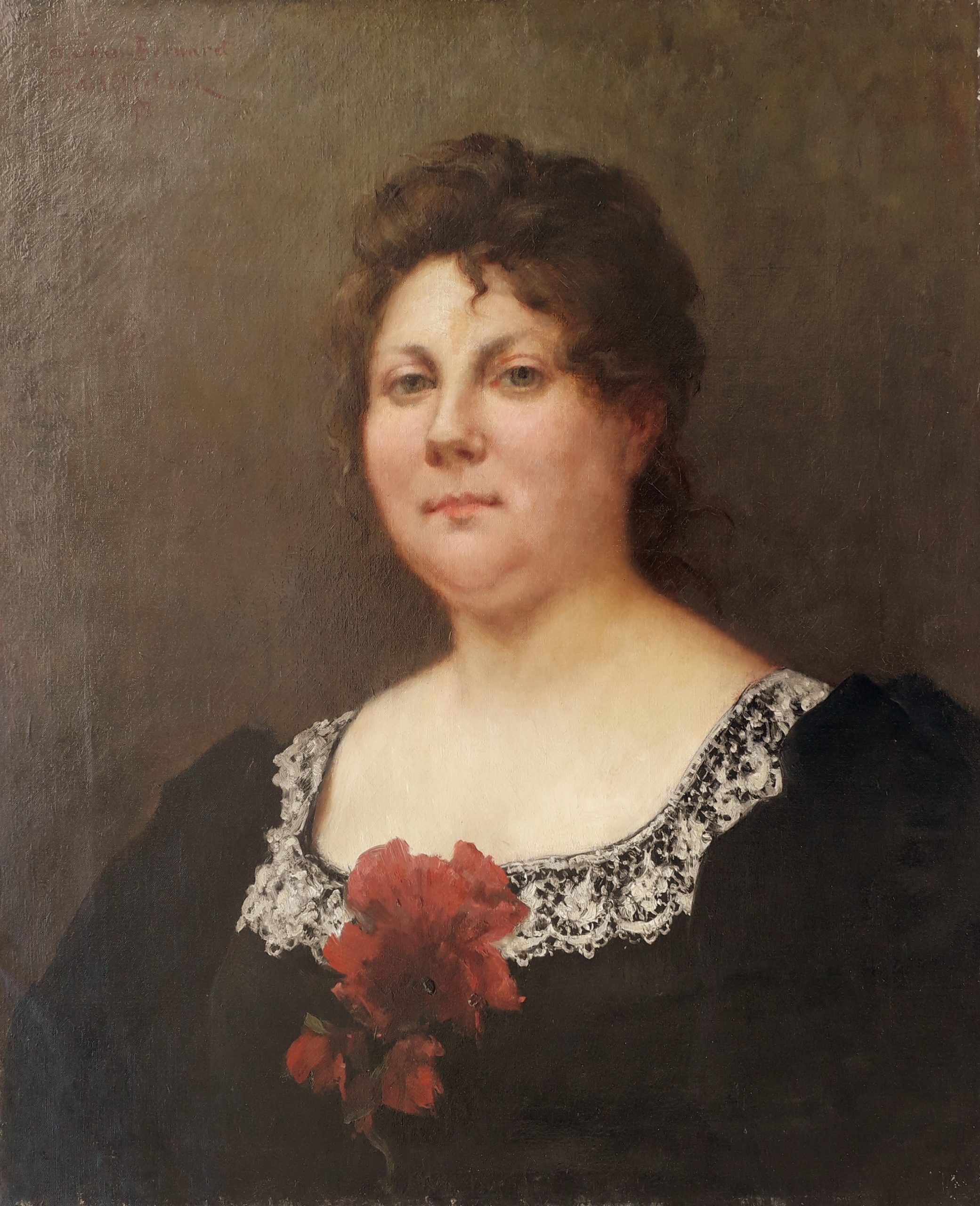 Trouillebert-paul-désiré-dantel yakalı bir kadının portresi-1897