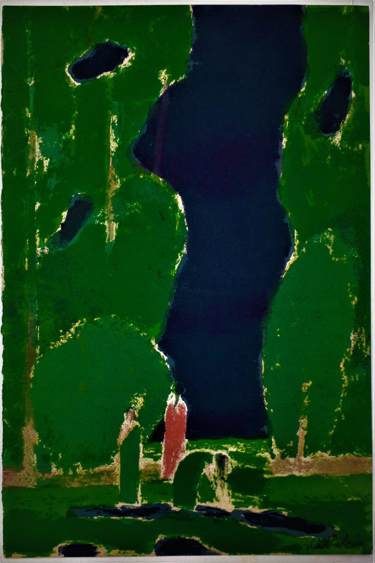 litografia di cathelin-bernard-clairiere-a-ceylan-1972