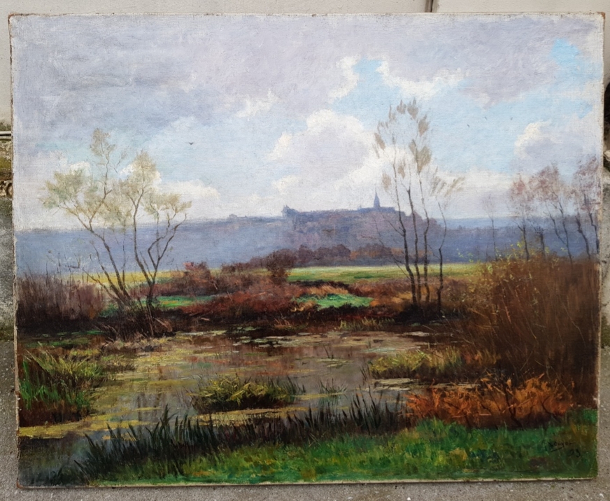 Louyot Henri landschap van Liverdun in Lotharingen